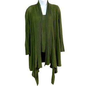 Lafayette 148 Linen Open Cardigan Shell Twin Set 2-Pc Size Small Matching Set